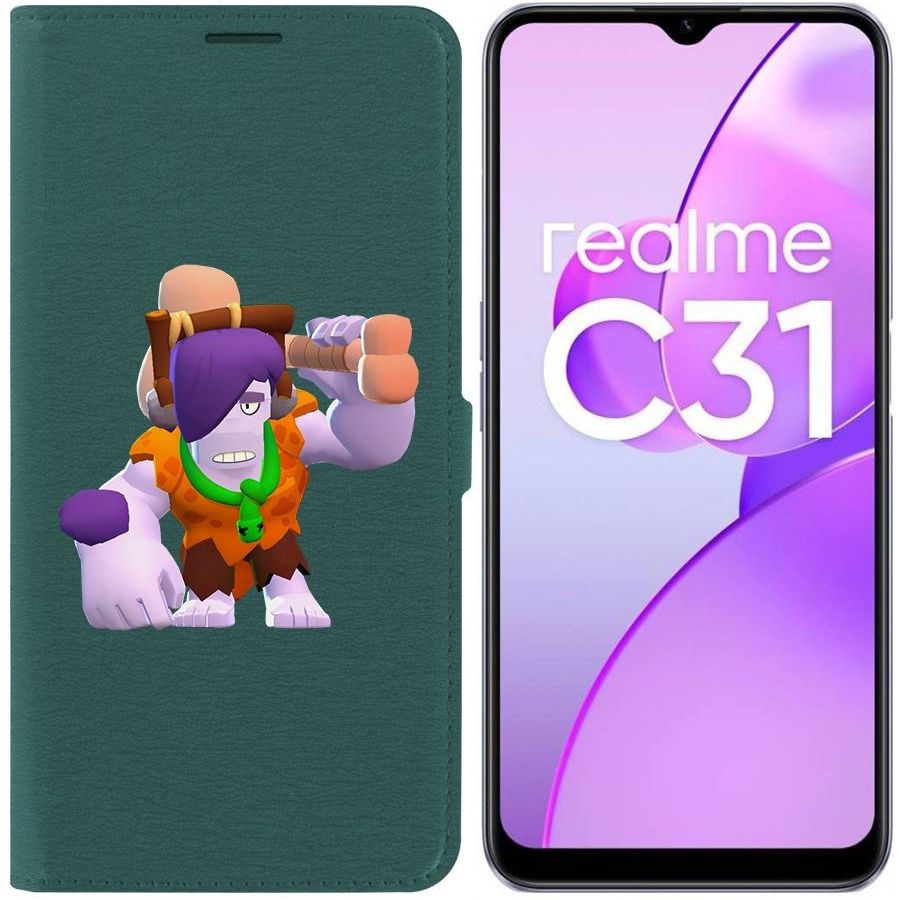 

Чехол-книжка Eco Book для Realme C31 Brawl Stars-Пещерный Фрэнк