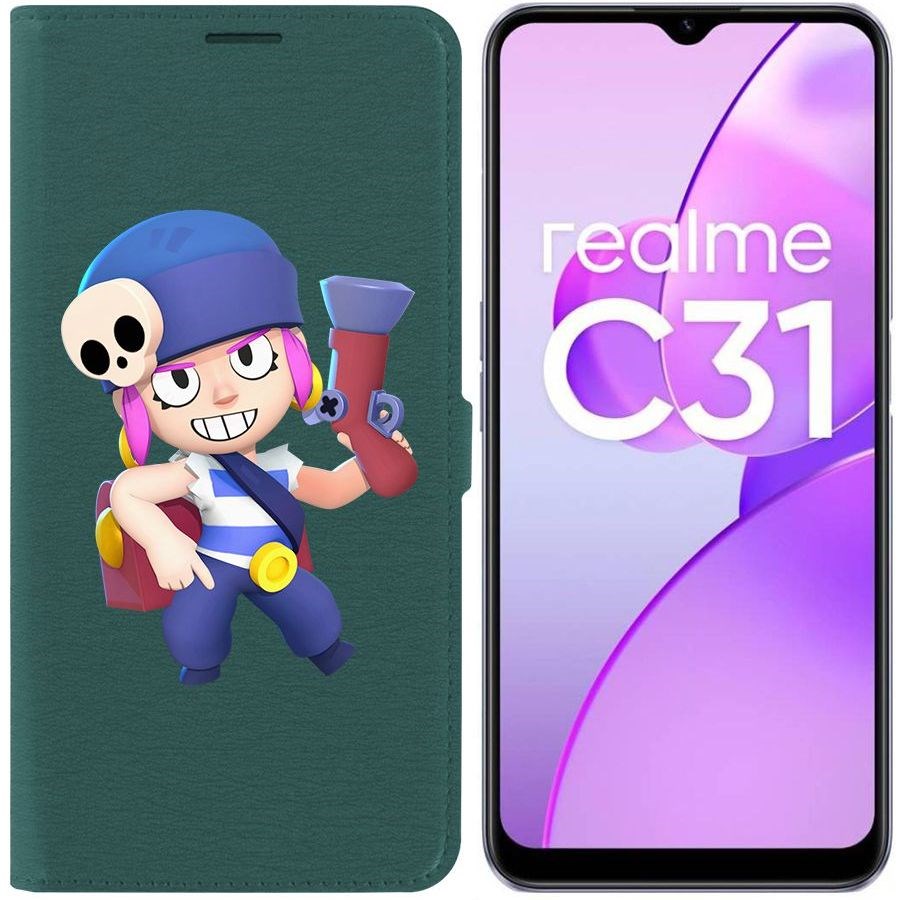 

Чехол-книжка Eco Book для Realme C31 Brawl Stars-Пенни