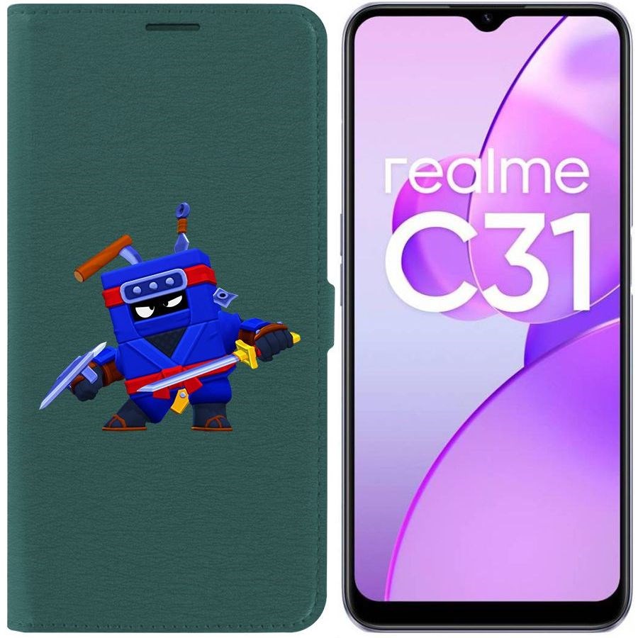 

Чехол-книжка Eco Book для Realme C31 Brawl Stars-Ниндзя Эш