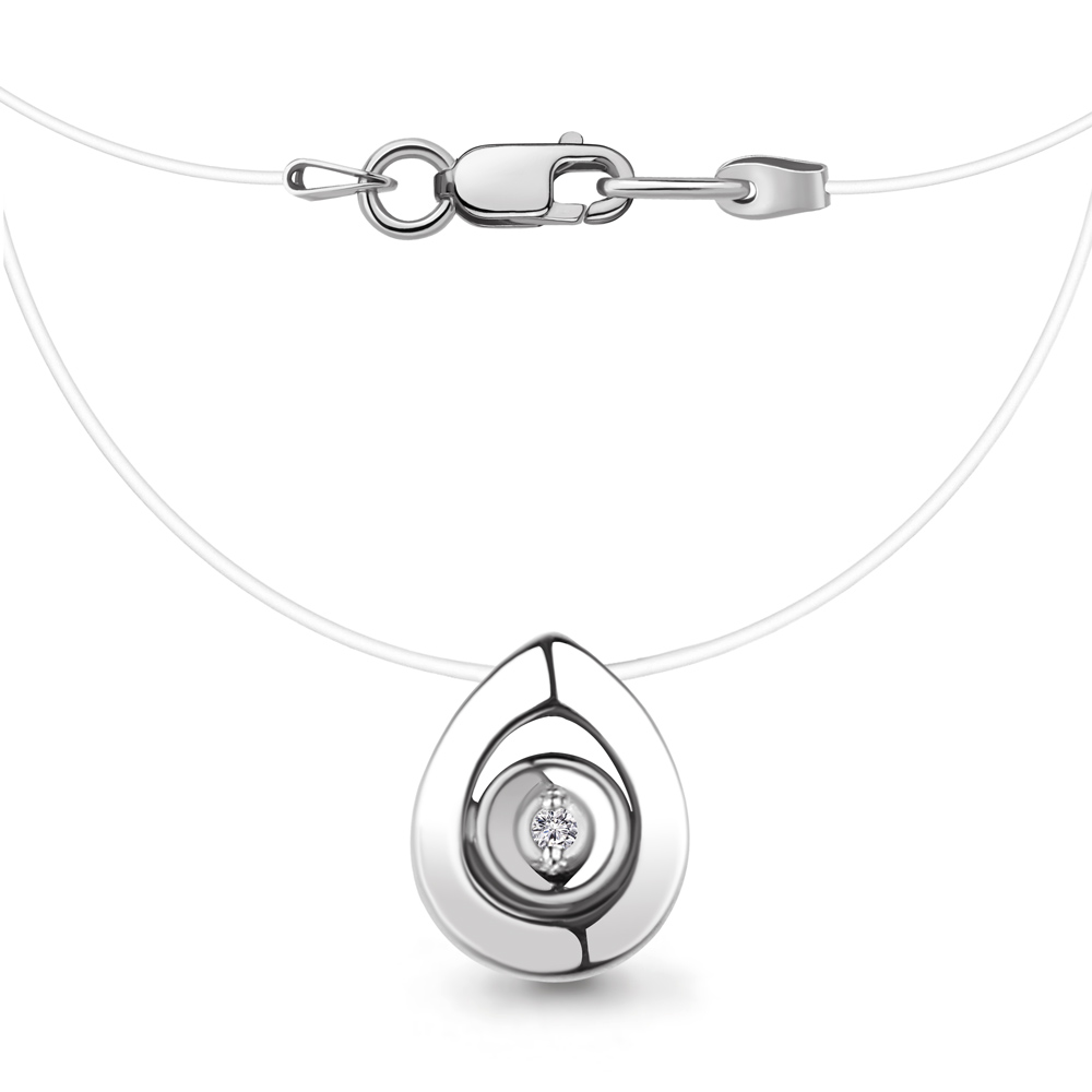 

Чокер из серебра с бриллиантом 45 см Aquamarine 070038_925_р, 070038_925_р