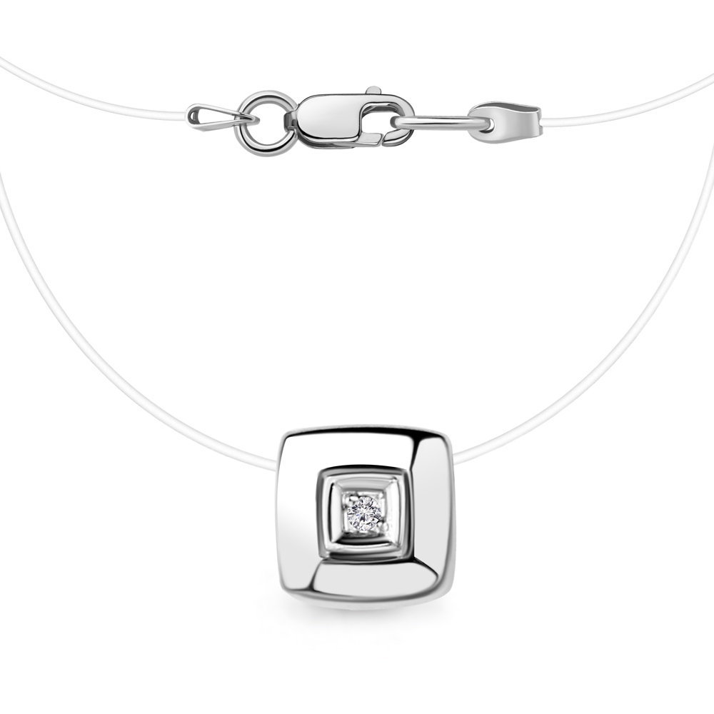 

Чокер из серебра с бриллиантом 40 см Aquamarine 070037_925_р, 070037_925_р