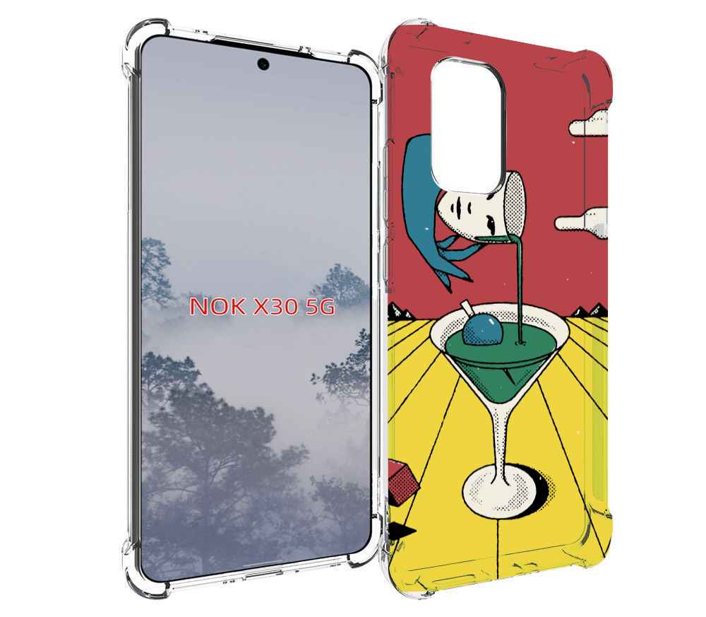 

Чехол MyPads необычный напиток для Nokia X30 5G, Tocco