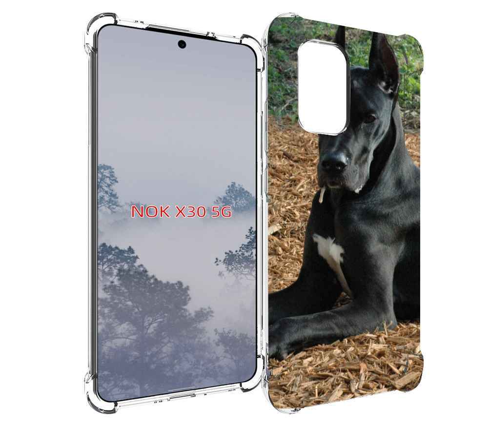 

Чехол MyPads немецкий дог для Nokia X30 5G, Tocco