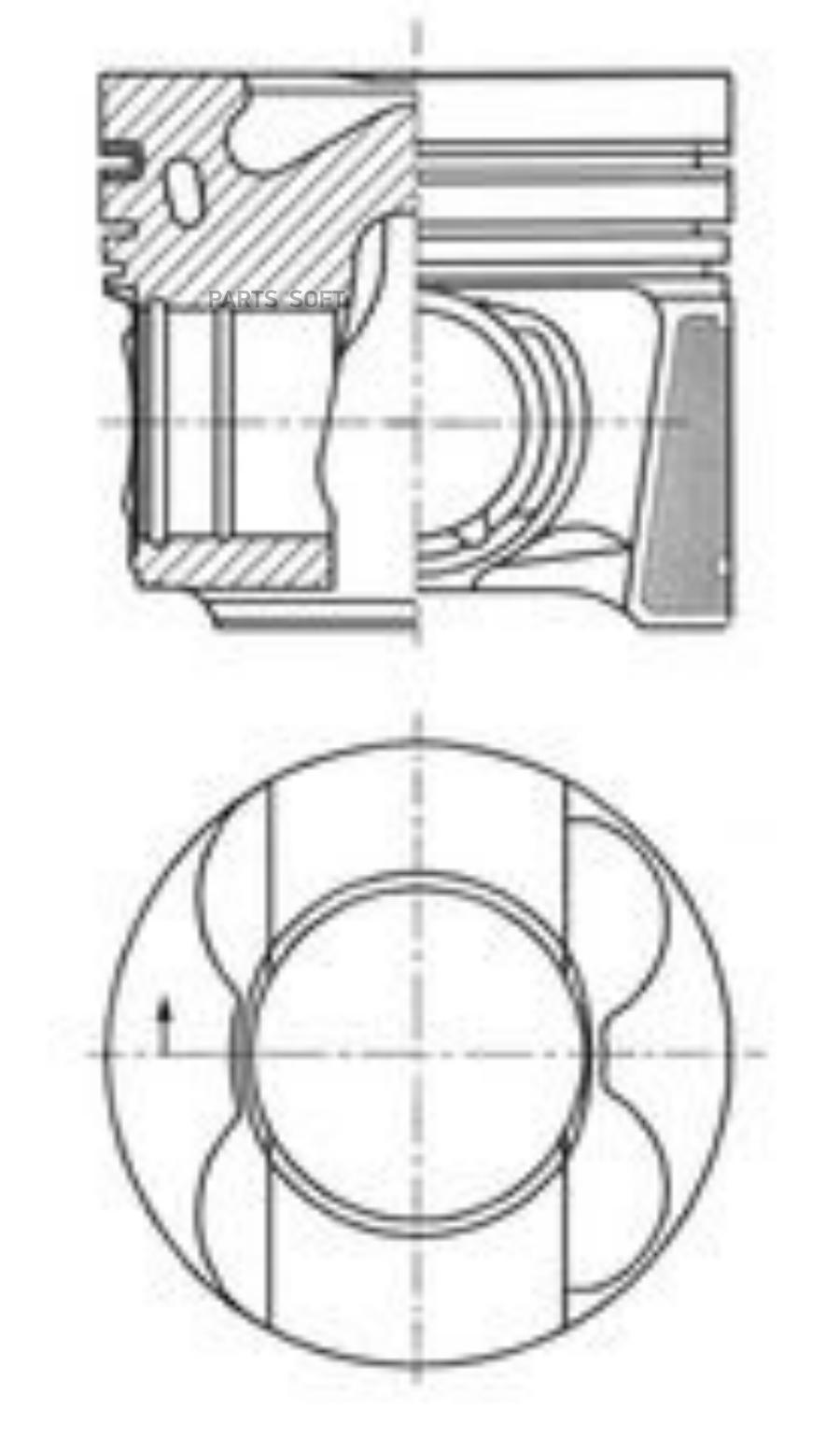

KOLBENSCHMIDT 41641600 41 641 600_поршень d83 R4\MB OM651 1шт