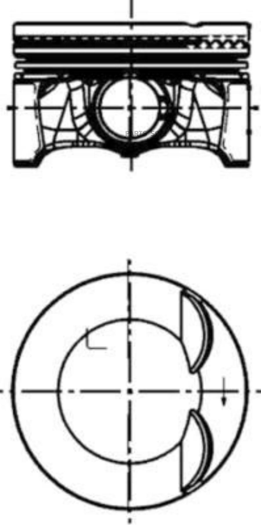 

41 501 600 Поршень D82.51X1.2X1.2X2 Std Audi A3/A4/A5/A6/A7/Q3/Q5 2.0Tfsi 13> Ks 415