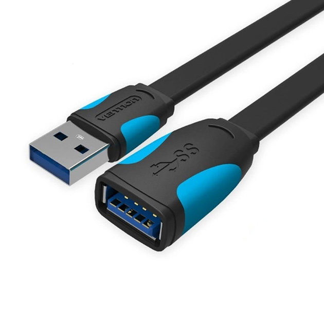 фото Кабель vention usb a-usb a, m-f 1,5м black (vas-a13-b150)