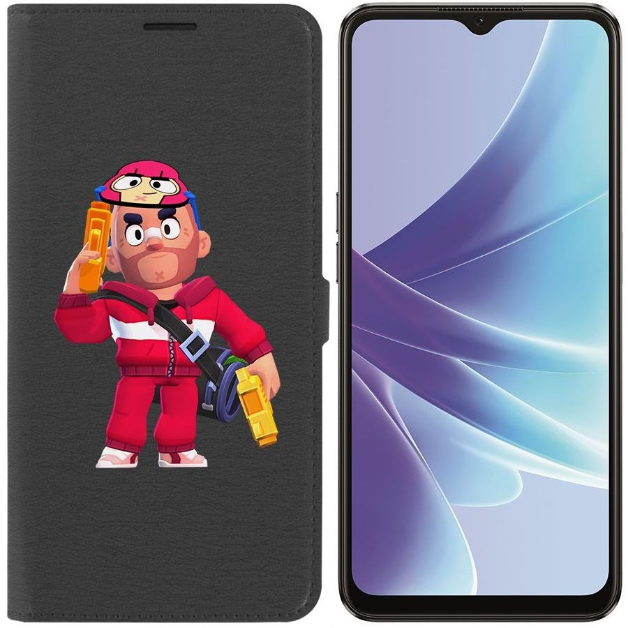 

Чехол-книжка Eco Book для Oppo A57s Brawl Stars-Красавчик Кольт