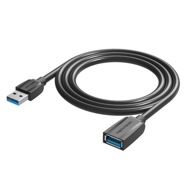 фото Кабель vention usb a-usb a, m-f 0,5м black (vas-a45-b050)