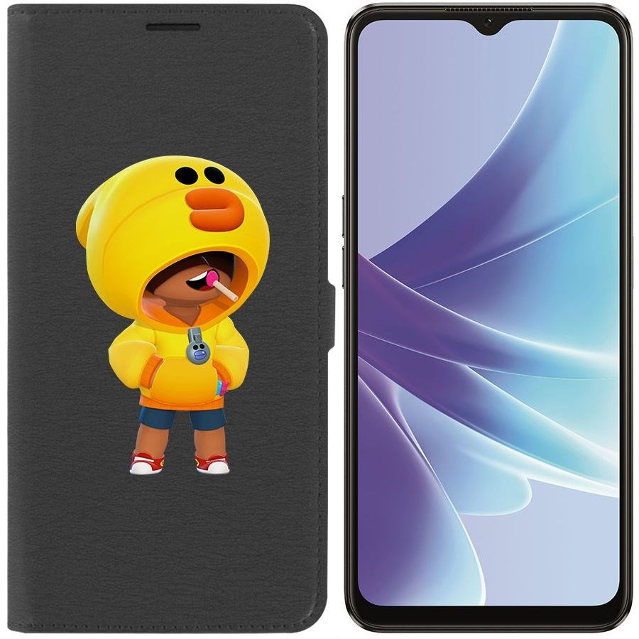 

Чехол-книжка Eco Book для Oppo A57s Brawl Stars-Леон Салли