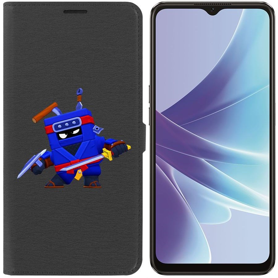 

Чехол-книжка Eco Book для Oppo A57s Brawl Stars-Ниндзя Эш