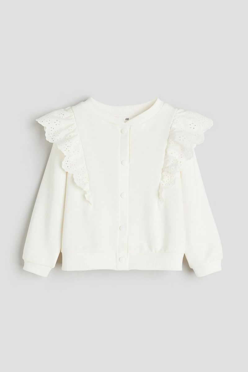 

Кардиган детский H&M 1207511, белый, 122, 1207511