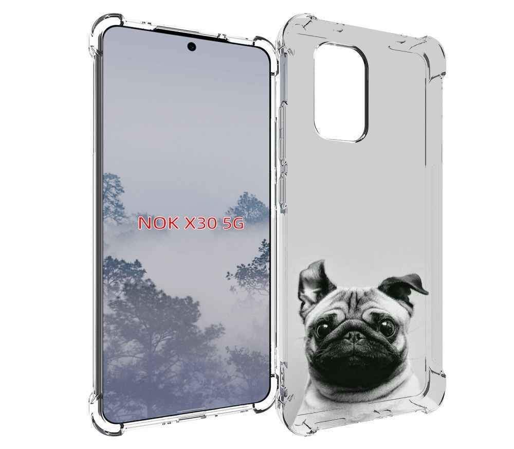 

Чехол MyPads мопс для Nokia X30 5G, Tocco