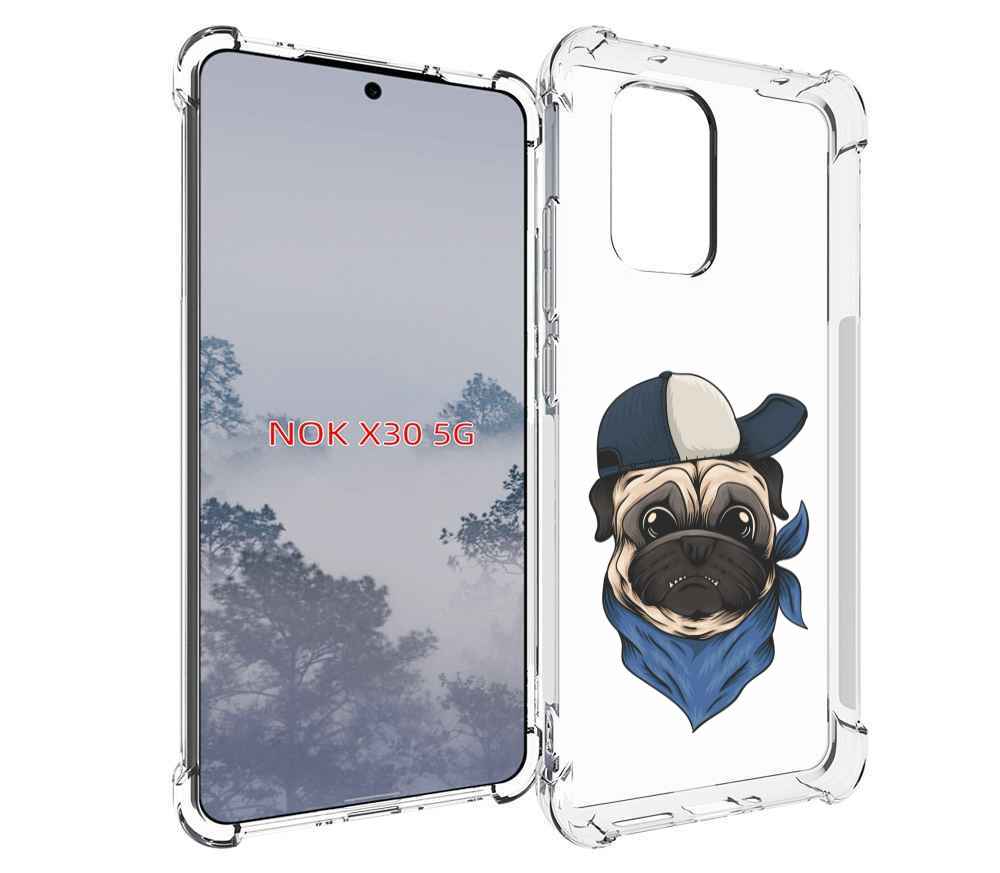

Чехол MyPads мопс-в-кепке для Nokia X30 5G, Tocco