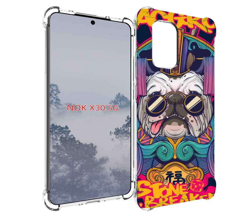 

Чехол MyPads мопс агро яркая для Nokia X30 5G, Tocco