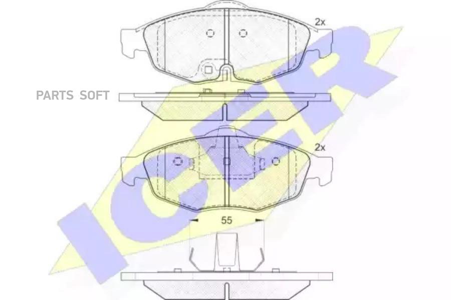 

Тормозные колодки ICER 181559