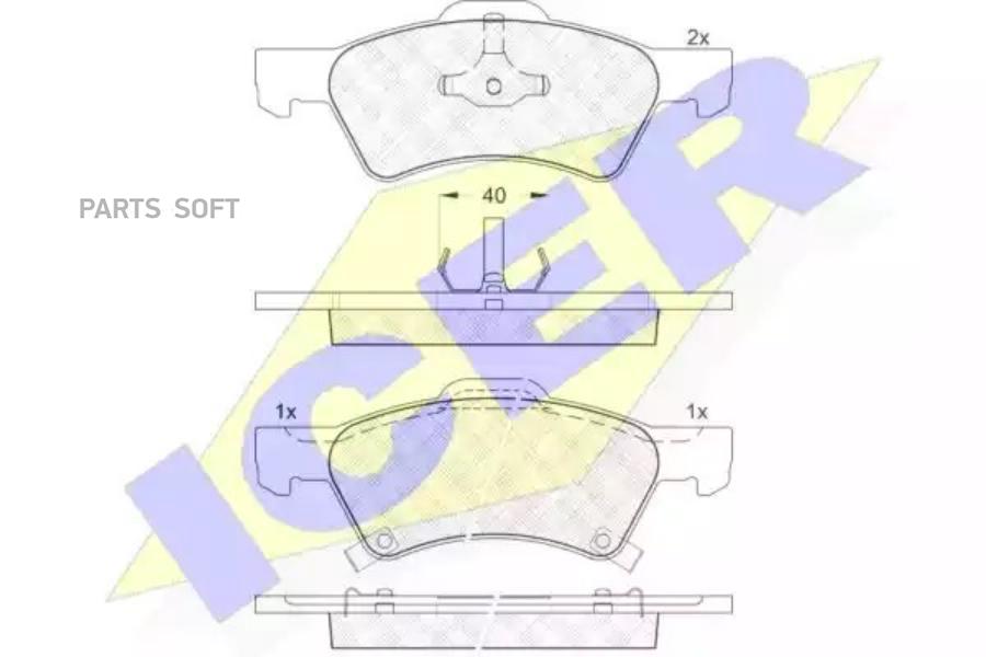 

Тормозные колодки ICER 181544