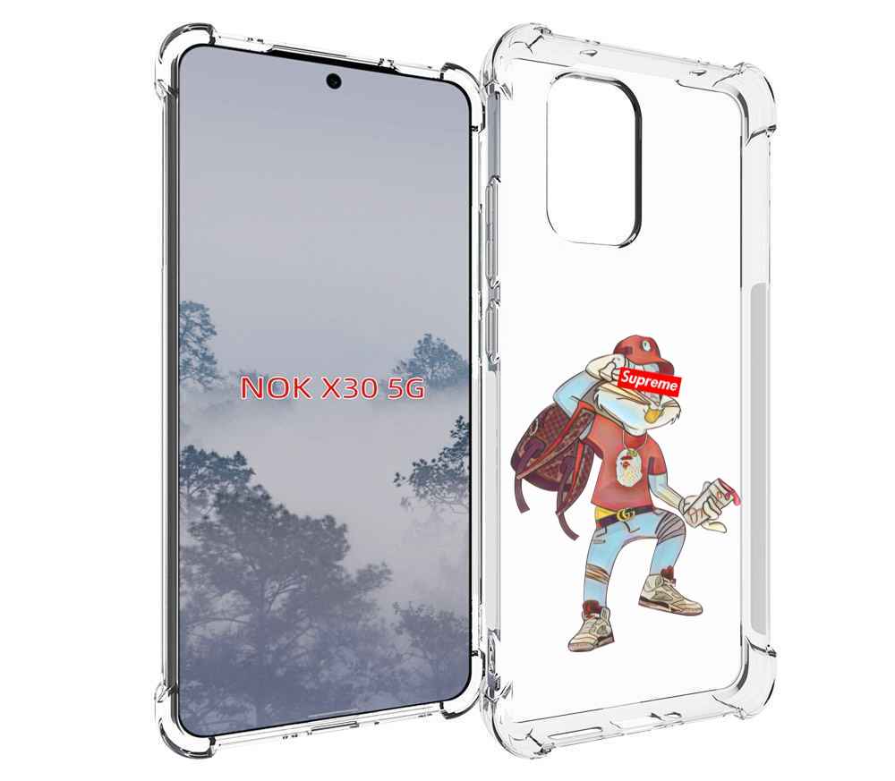 

Чехол MyPads моднявый-заяц детский для Nokia X30 5G, Tocco