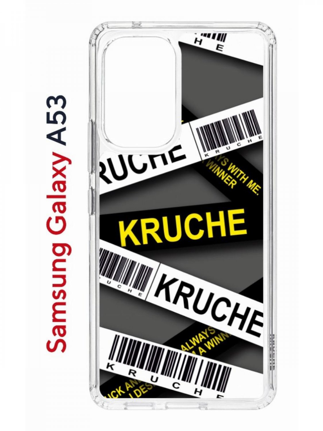 Чехол на Samsung A53 5G Kruche Print Kruche,противоударный бампер,с защитой камеры