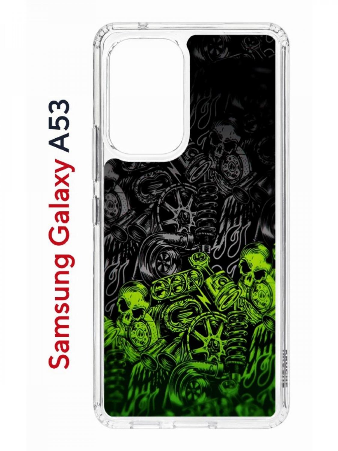 Чехол на Samsung A53 5G Kruche Print Garage,противоударный бампер,с защитой камеры