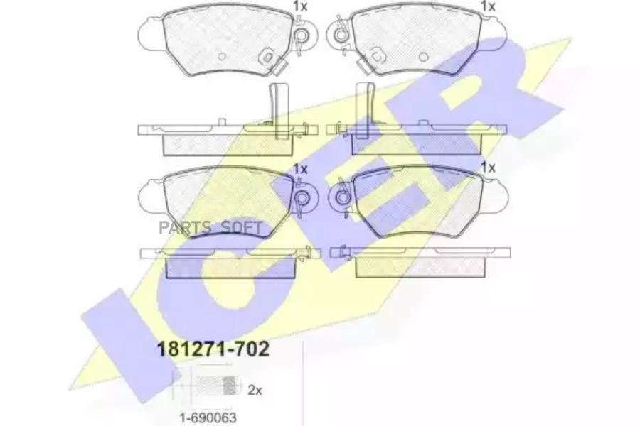 

Тормозные колодки ICER 181271702