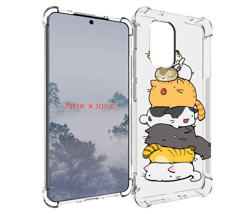 

Чехол MyPads много-маленьких-котиков для Nokia X30 5G, Tocco