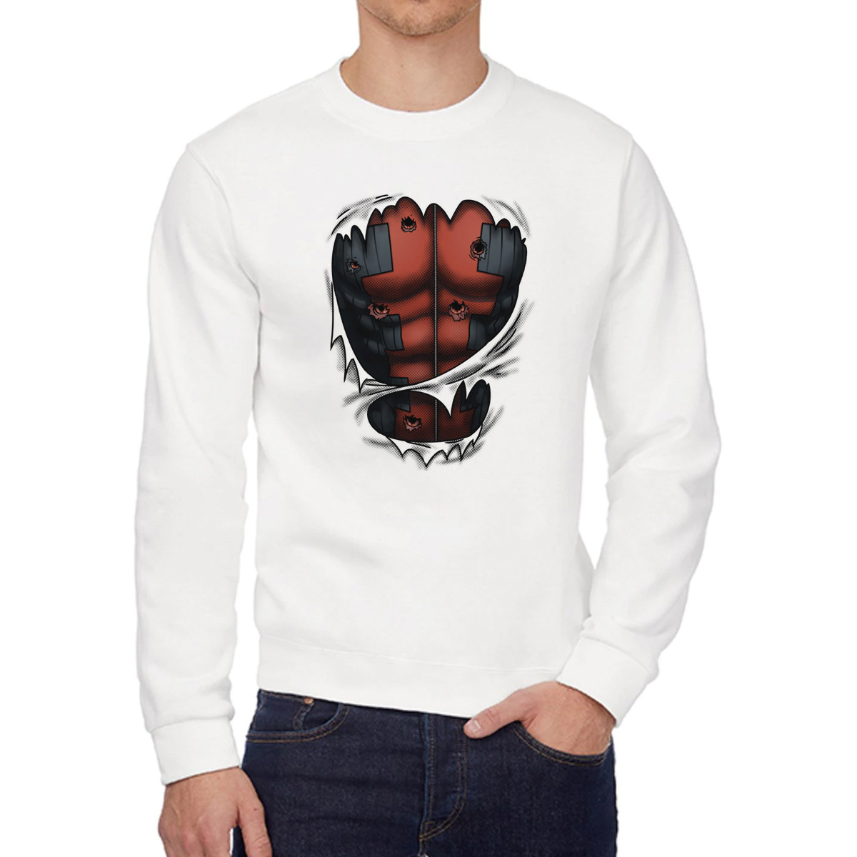 

Свитшот унисекс CoolPodarok W02596 белый 58 RU, 58W02596