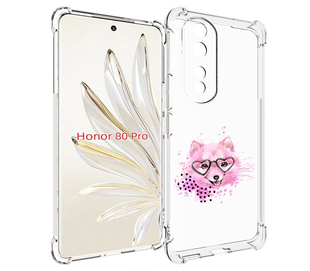 

Чехол MyPads розовый волченок для Honor 80 Pro, Прозрачный, Tocco