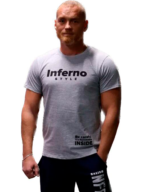 

Футболка мужская INFERNO style Ф-001-006 серая 4XL, Серый, Ф-001-006