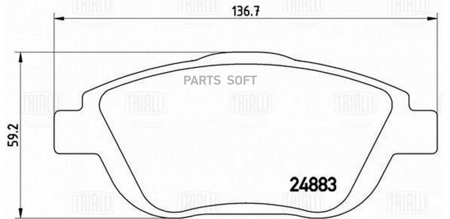 

Колодки Тормозные Citroen C3 1.6 09-/Ds3 1.6 10- Передние Trialli арт. PF 4320