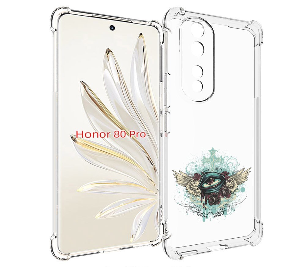 

Чехол MyPads плачущий глаз с крыльями для Honor 80 Pro, Прозрачный, Tocco