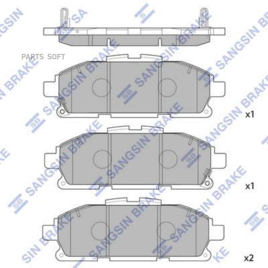 

Колодки Торм.дисковые Hi-Q Nissan Quest 11- (D1552) Sangsin brake арт. sp1762