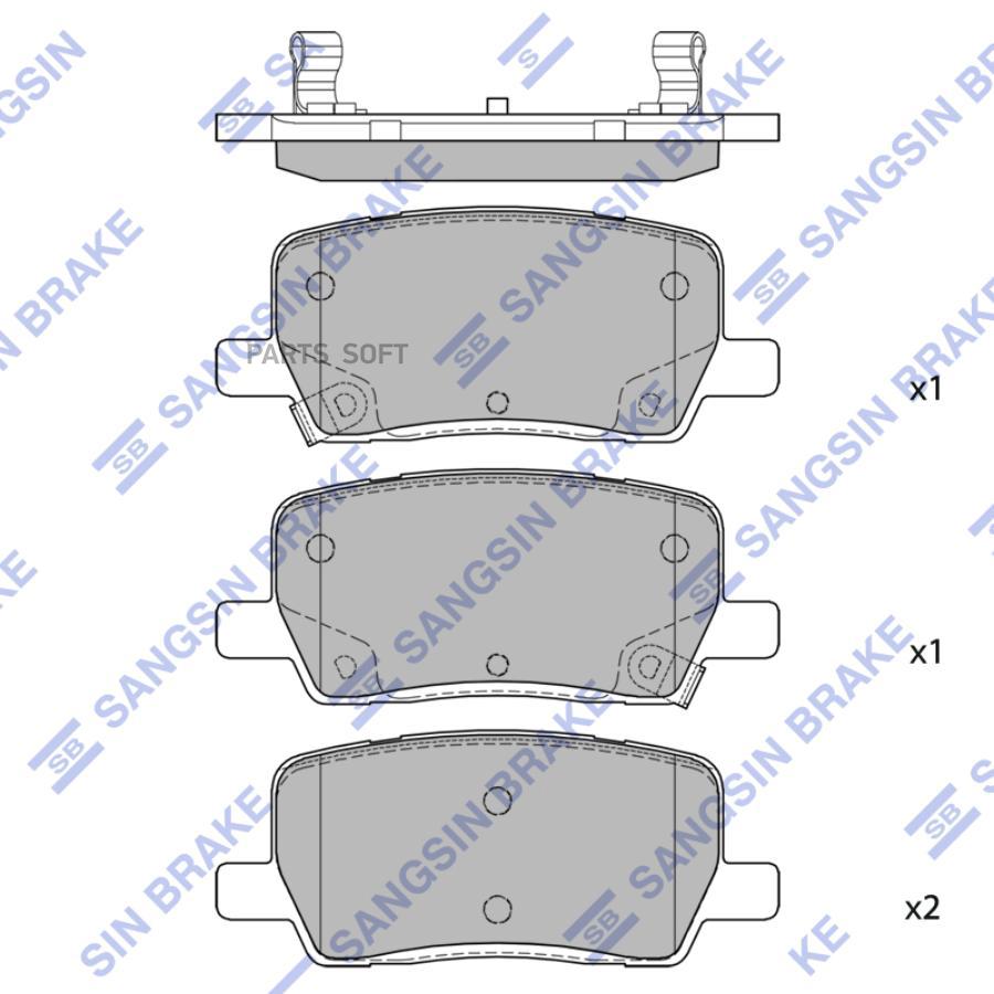 

Колодки Торм.диск.задн. Tesla Model X Tesla Model S Sangsin brake арт. sp4480