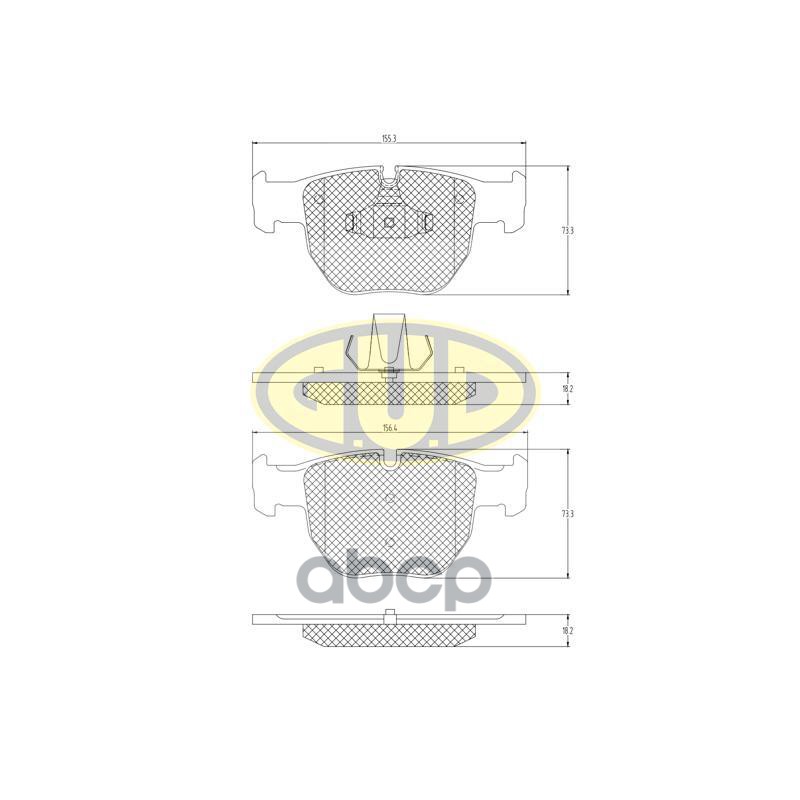 

Колодки Торм Передн Lrov Range Rover 03-05/Lrov Range Rover Iii 02-12 G.U.D арт. GBP097900