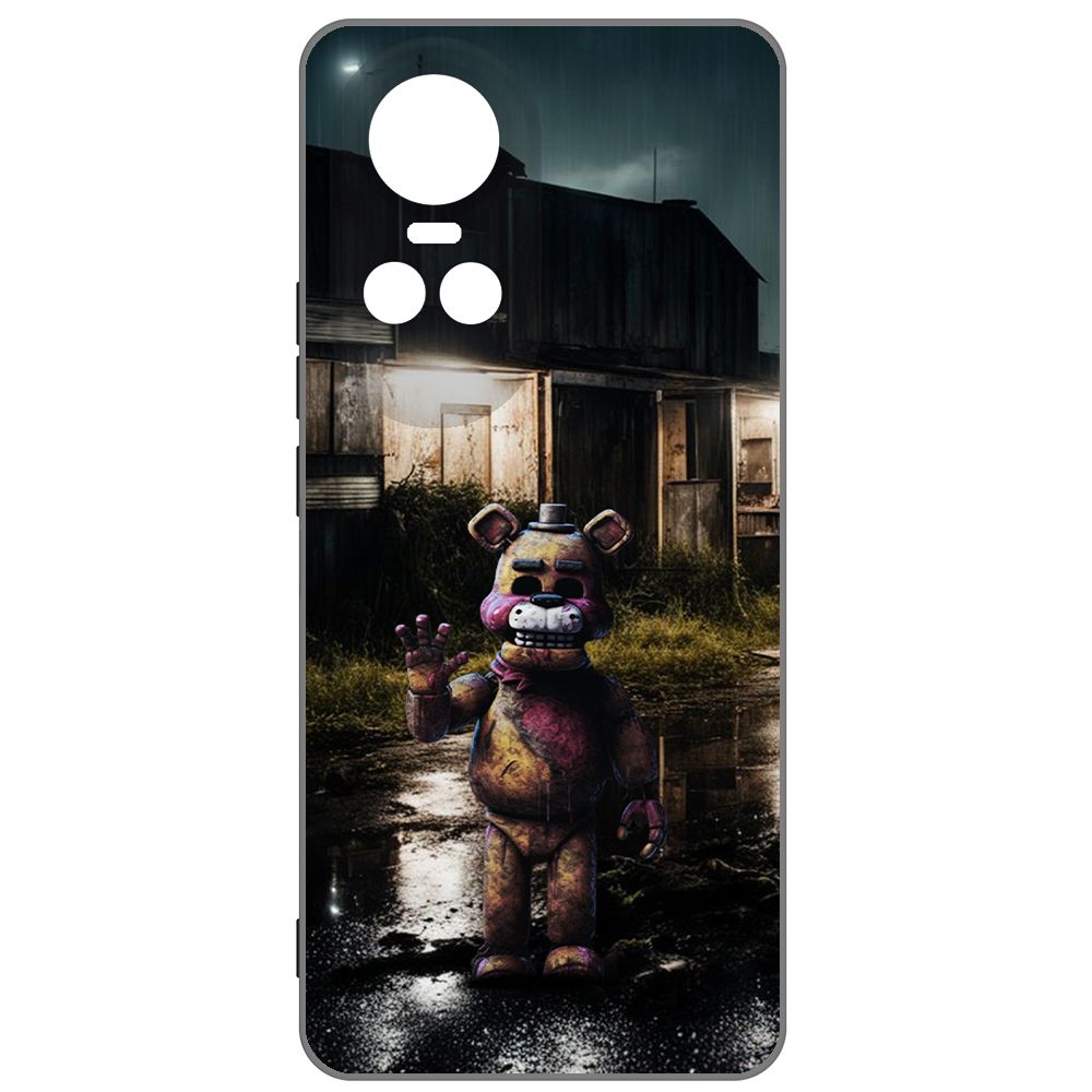 Чехол-накладка Krutoff Soft Case ФНАФ - Фредди под дождем для Oppo Reno10 Pro 5G черный