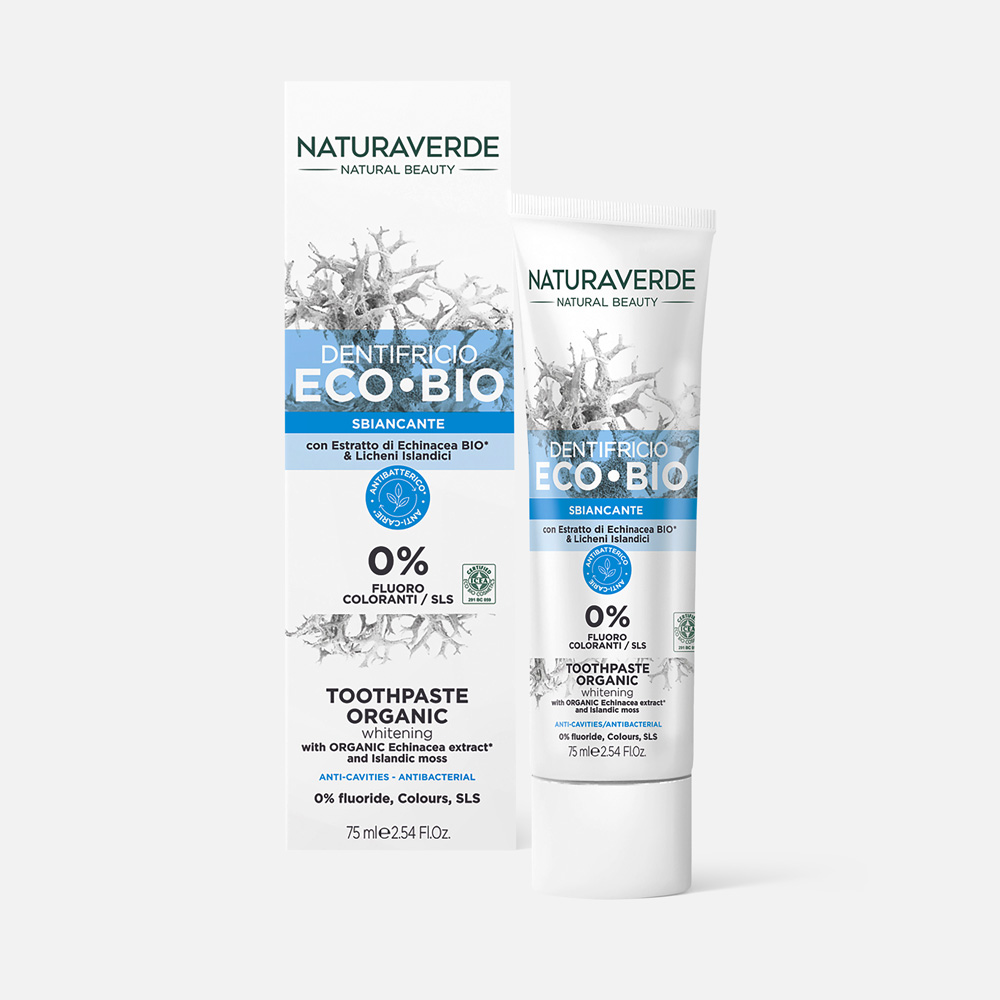 Зубная паста Naturaverde Eco-Bio Sbiancante, отбеливающая, 75 мл