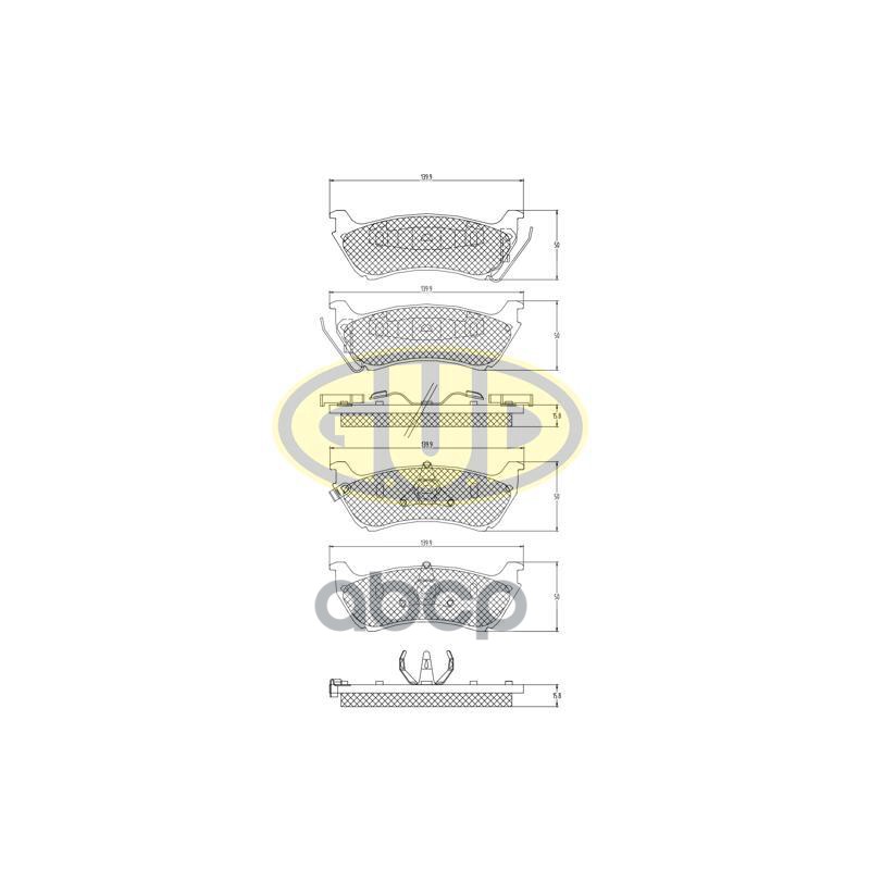 

Колодки Торм Задн Mer M-Class 98-05 G.U.D арт. GBP069801