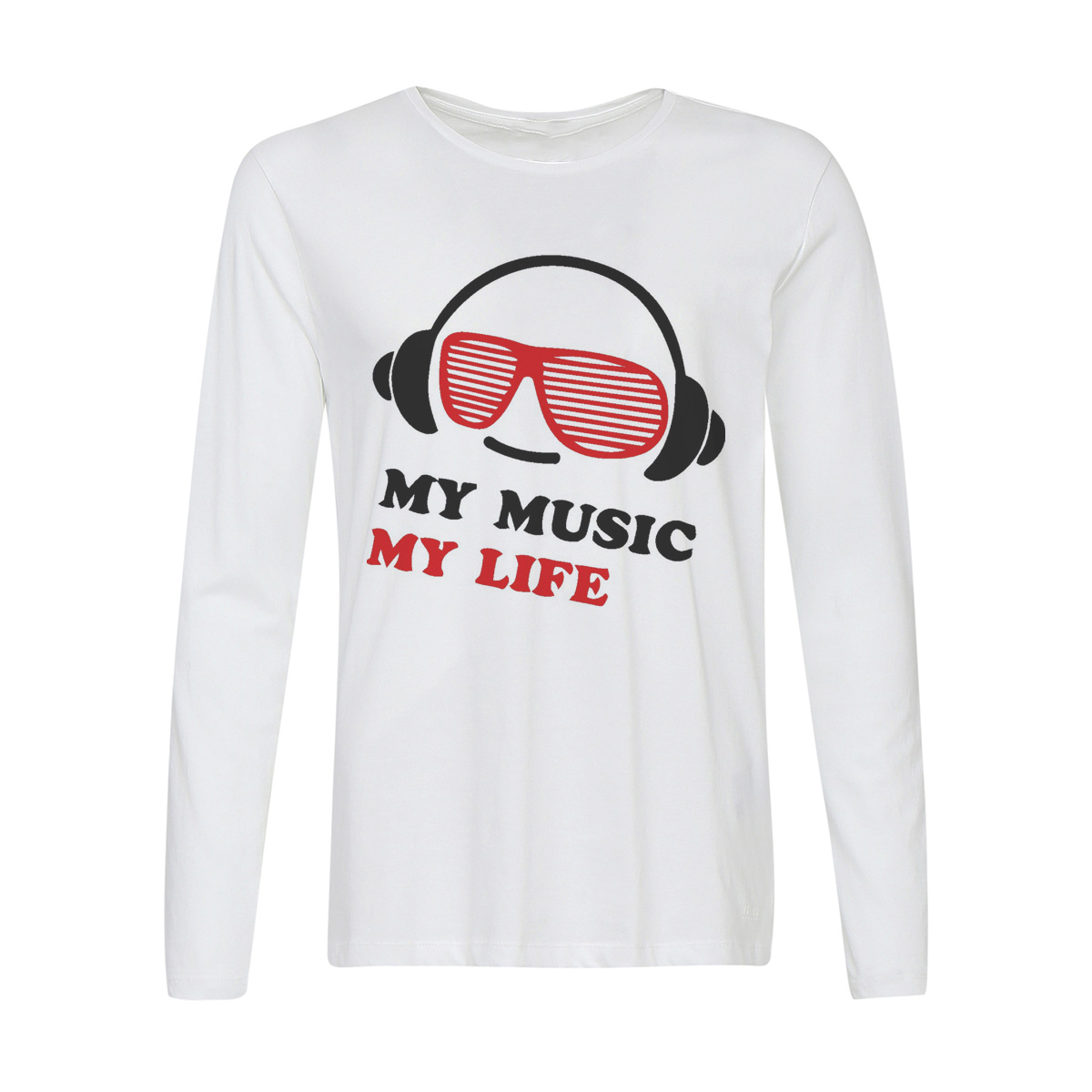 

Лонгслив CoolPodarok My music My life (Моя музыка моя жизнь), Белый, w0113251