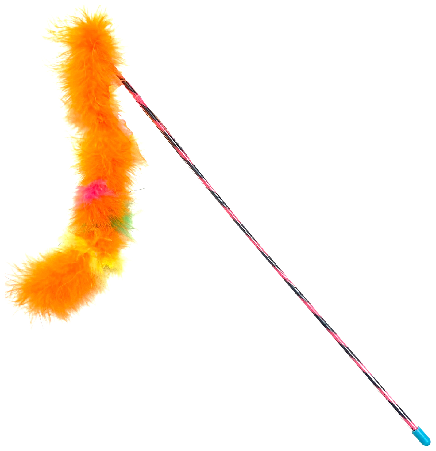 фото Игрушка для кошек lilli pet удочка blue tail, оранжевая