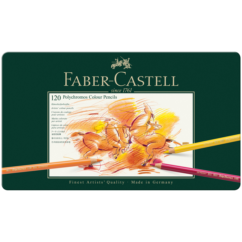 фото Карандаши faber-castell polychromos цветные художественные набор 120 цветов метал.короб