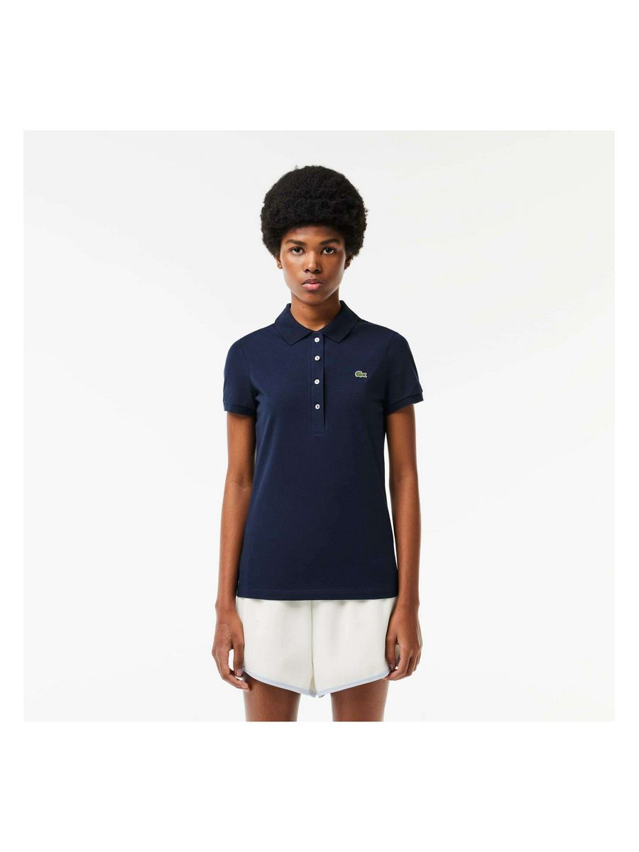 

Футболка женская Lacoste LA221D0B6 синяя 34 EU, Синий, LA221D0B6
