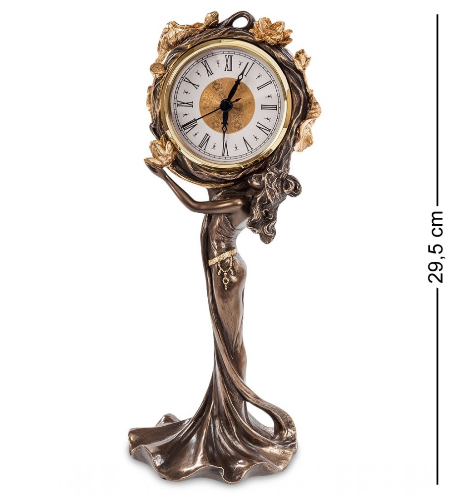 

Часы Veronese Девушка и лотосы (bronze/gold) WS-687/ 2
