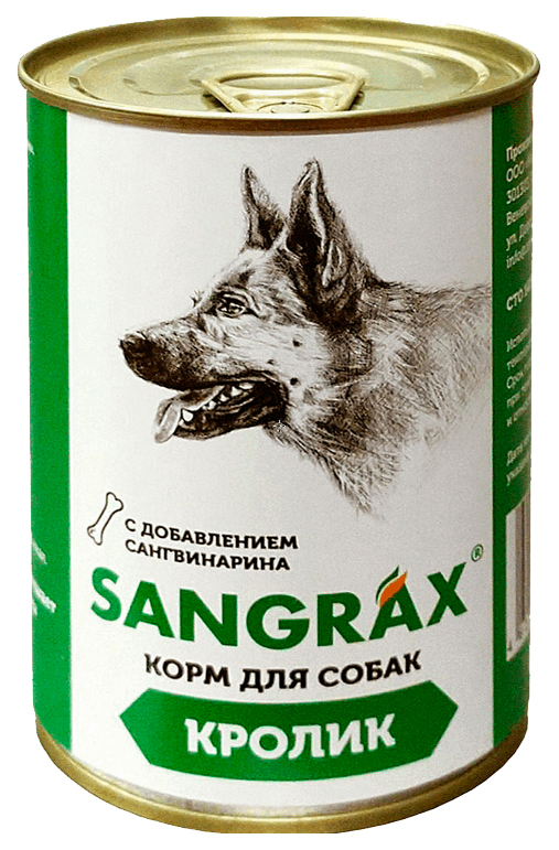 

Влажный корм для собак SanGrax Кролик, 400 г