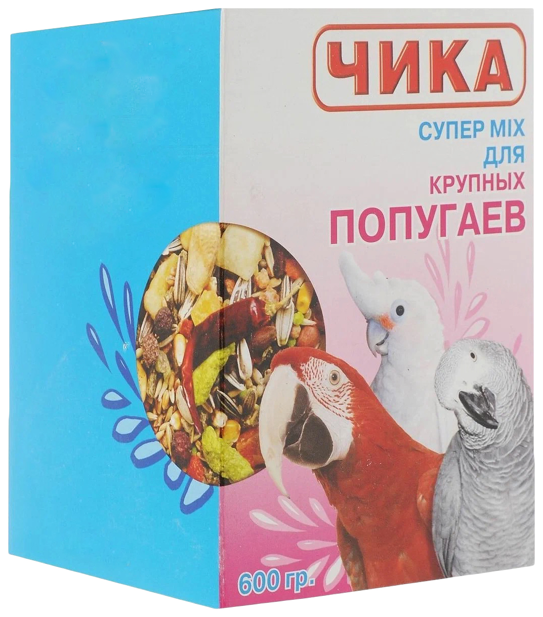 

Сухой корм для крупных попугаев Чика Супер-Mix, 600 г