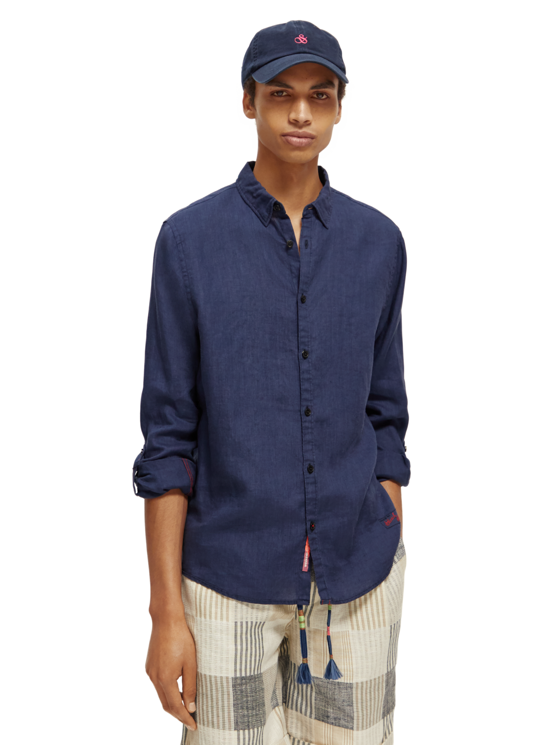 

Рубашка мужская Scotch & Soda 171612/1149 синяя L, Синий, 171612/1149