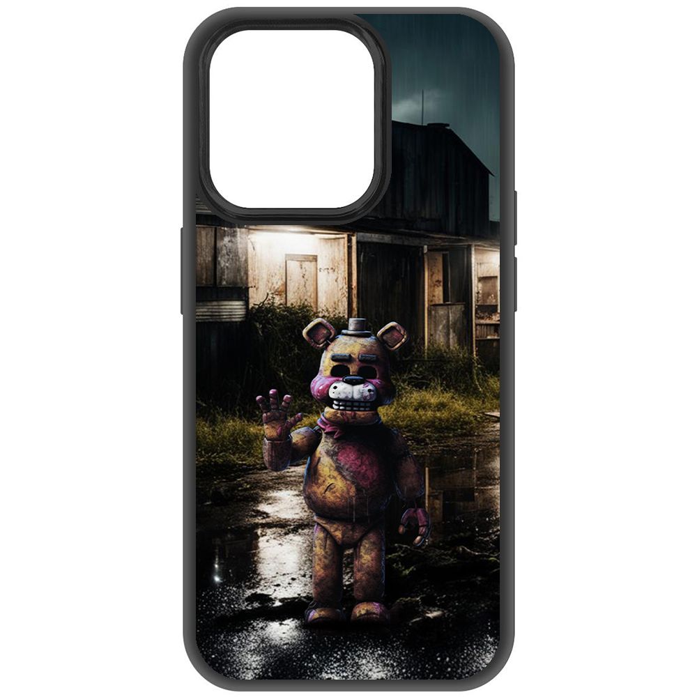 

Чехол-накладка Krutoff Soft Case ФНАФ - Фредди под дождем для iPhone 15 Pro черный