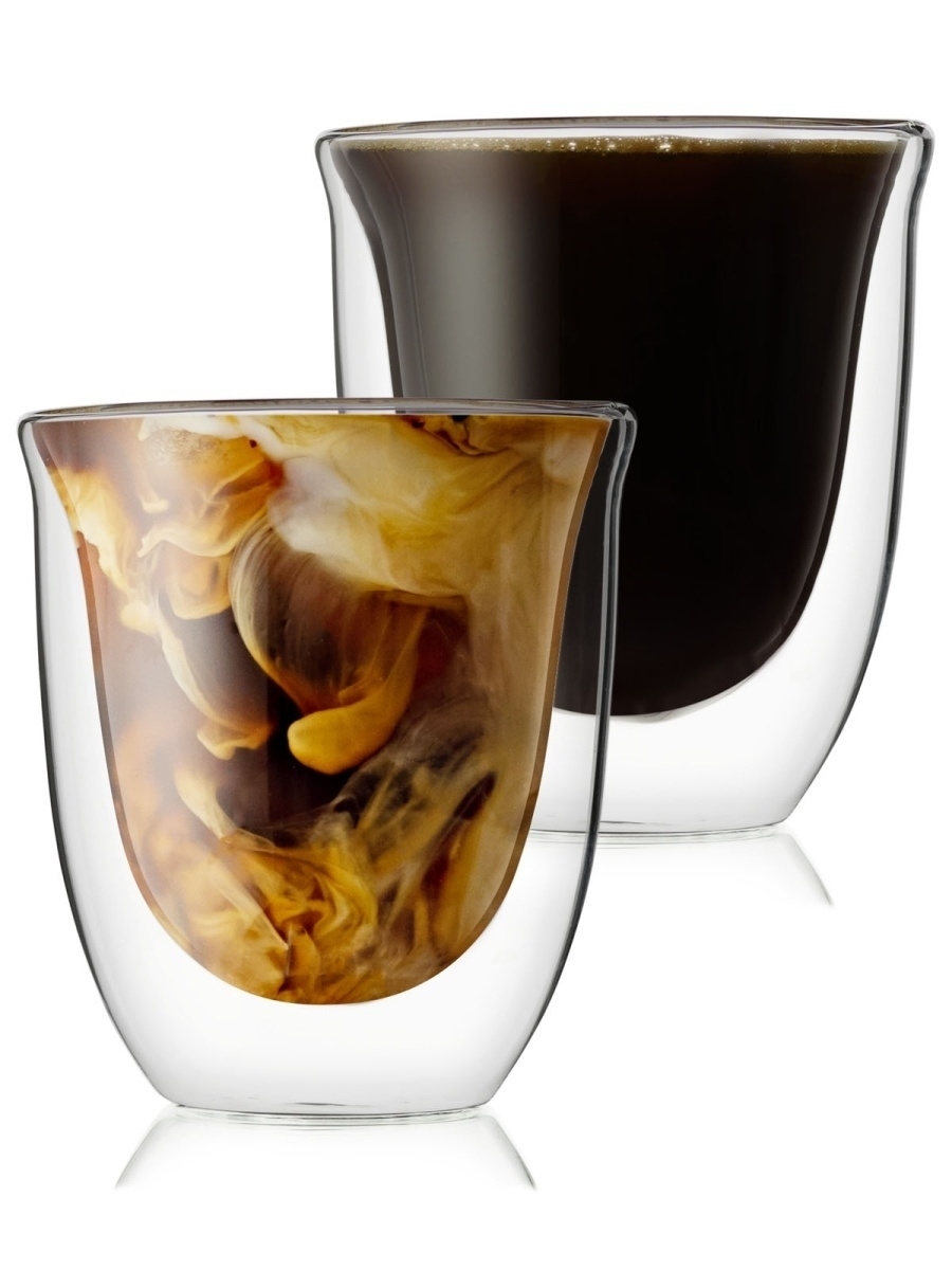 фото Набор стаканов, limpid side, набор стаканов для кофемашинки с двойными стенками 2шт, 90 мл ssy