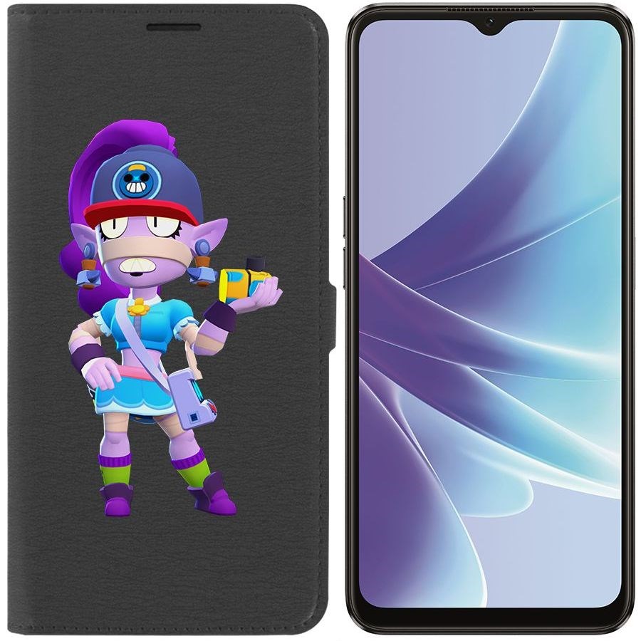 

Чехол-книжка Eco Book для Oppo A57s Brawl Stars-Суперфанатка Эмз