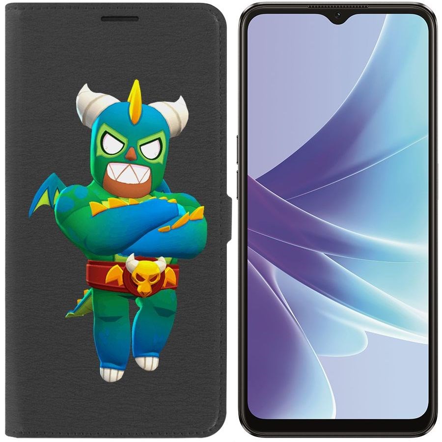 

Чехол-книжка Eco Book для Oppo A57s Brawl Stars-Эль Дракон Вердозо