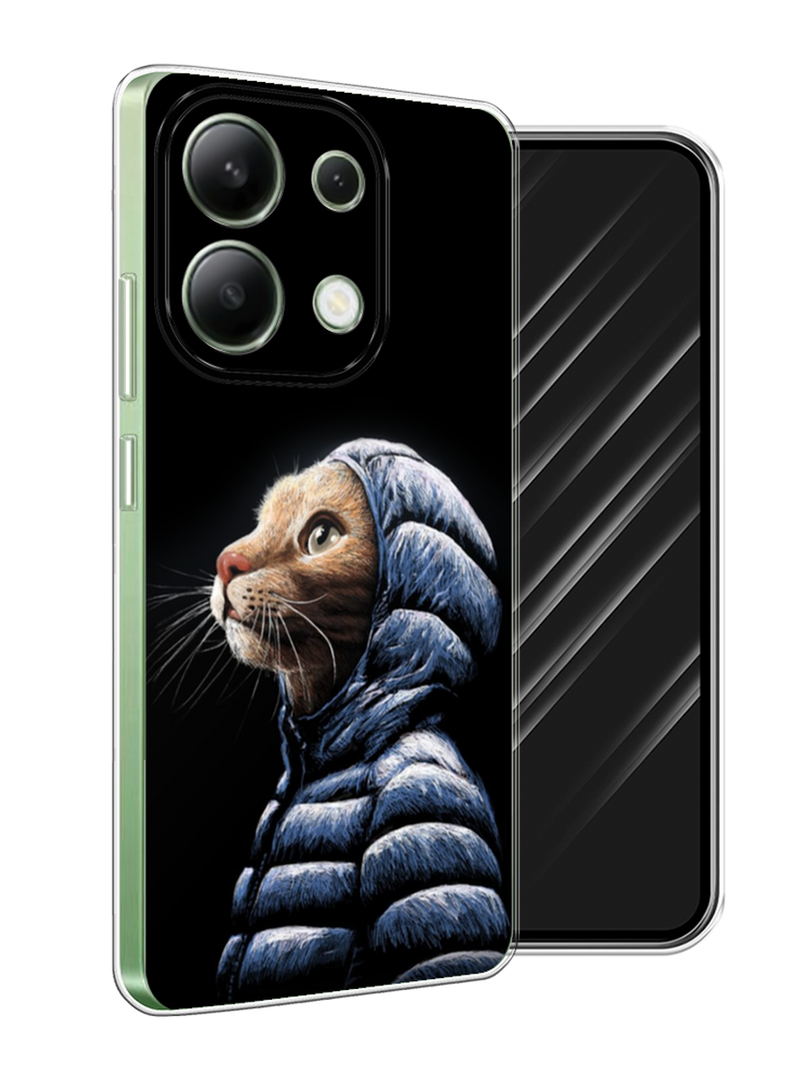 

Чехол Awog на Xiaomi Redmi Note 13 4G (Global) "Кот в капюшоне", Черный;бежевый;синий, 321050-1