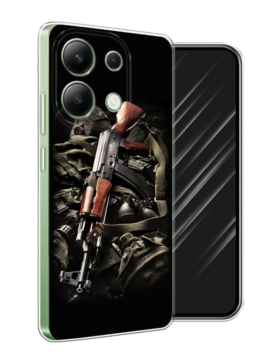 

Чехол Awog на Xiaomi Redmi Note 13 4G (Global) "Автомат", Черный;коричневый;серый, 321050-1
